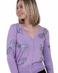 Vlinder purple sweater