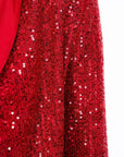 Glitter blazer rood