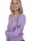 Vlinder purple sweater