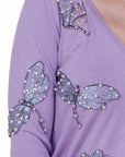 Vlinder purple sweater