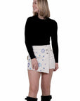 Flower skort purple