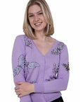 Vlinder purple sweater