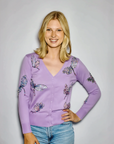 Vlinder purple sweater